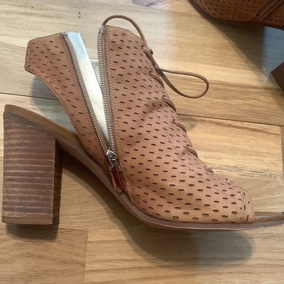 SAM Edelman Ennette Lace Up Open Toe Sling Back High Heel Booties Women’s 7 - Picture 8 of 14